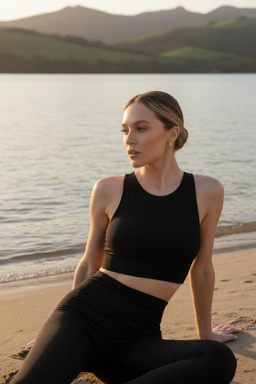 Brassière Light Ribs — Siawear | Made in Italy | Yoga & Pilates | Taille M/L